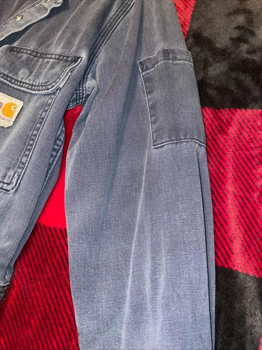 Carhartt Men's Blue Relaxed Denim Coverall Jeans - Picture 4 of 13